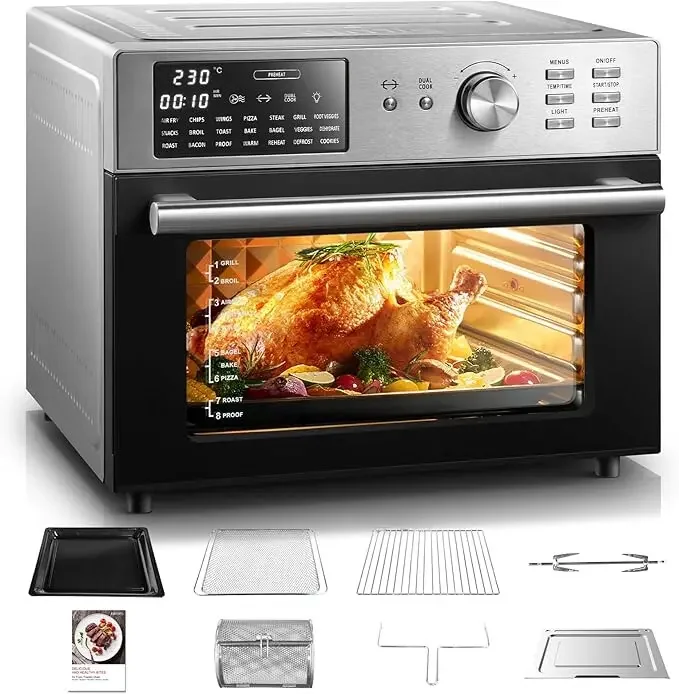 Forno friggitrice ad aria da 30 litri con gli accessori inclusi